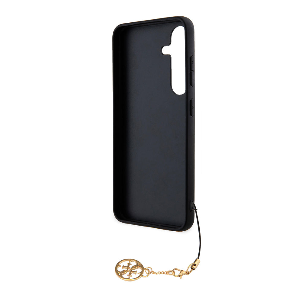 Custodia per Samsung Galaxy S24 S921, Guess, 4G Charm, Nera