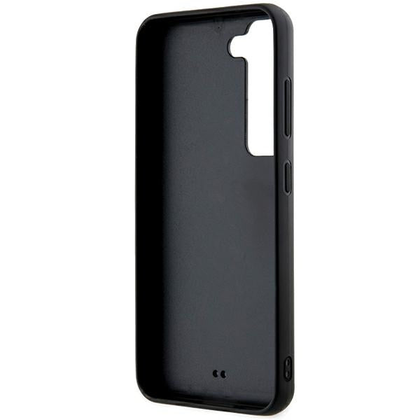 Custodia per Samsung Galaxy S24 S921, Karl Lagerfeld, Logo Glitter in Gomma 3D, Nera