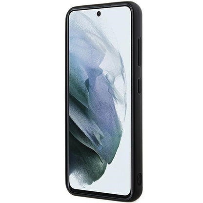 Custodia per Samsung Galaxy S24 S921, Karl Lagerfeld, Logo Glitter in Gomma 3D, Nera