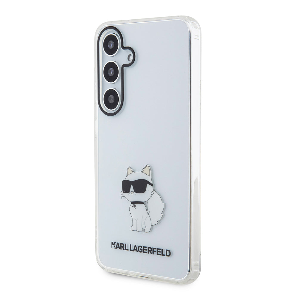 Custodia per Samsung Galaxy S24 S921, Karl Lagerfeld, IML Luxury Choupette, Trasparente