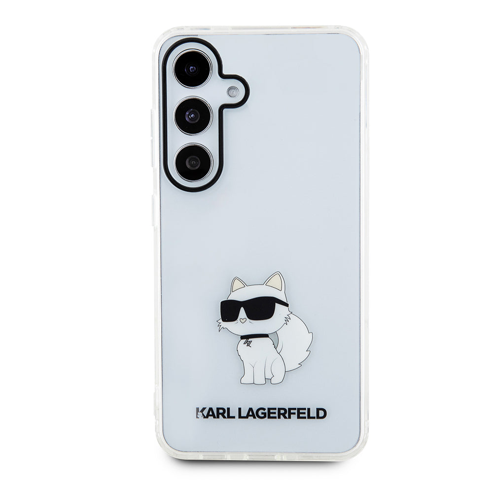 Custodia per Samsung Galaxy S24 S921, Karl Lagerfeld, IML Luxury Choupette, Trasparente