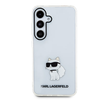 Custodia per Samsung Galaxy S24 S921, Karl Lagerfeld, IML Luxury Choupette, Trasparente