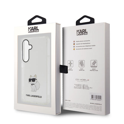 Custodia per Samsung Galaxy S24 S921, Karl Lagerfeld, IML Luxury Choupette, Trasparente