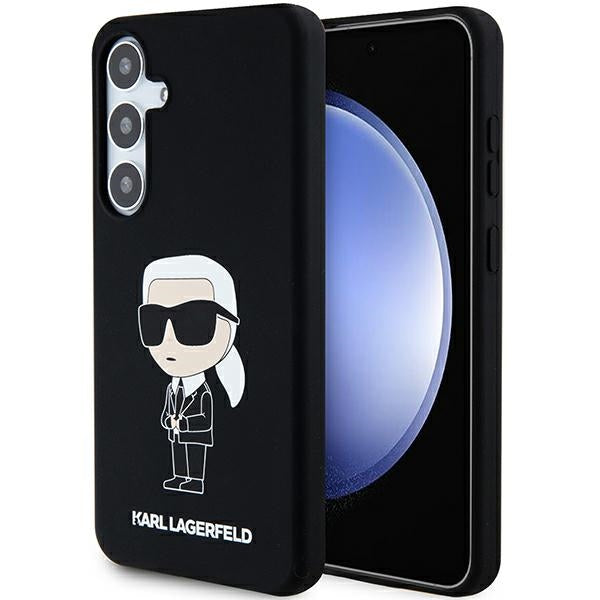 Case for Samsung Galaxy S24 S921, Karl Lagerfeld, Ikonik NFT Silicone, Black