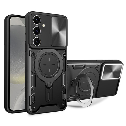 Custodia per Samsung Galaxy S24 S921, Techsuit, CamGuard Pro, Nera