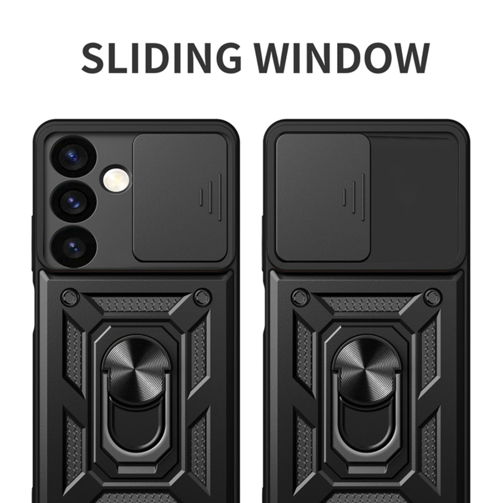 Custodia per Samsung Galaxy S24 S921, Techsuit, CamShield, Nera