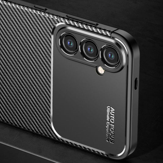 Custodia per Samsung Galaxy S24 S921, Techsuit, CarbonFiber, Nera
