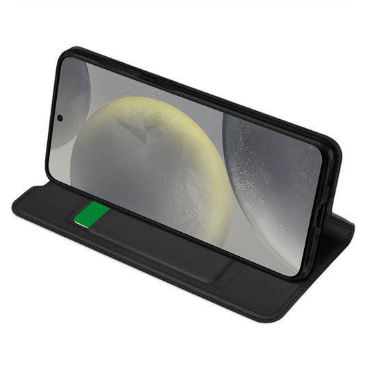 Custodia per Samsung Galaxy S24 S921, Techsuit, Magskin Book, Nera