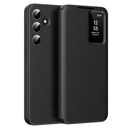 Custodia per Samsung Galaxy S24 S921, Techsuit, SmartView, Nera