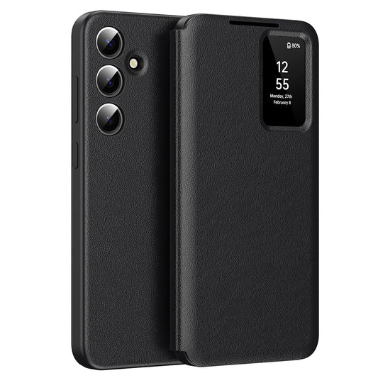 Custodia per Samsung Galaxy S24 S921, Techsuit, SmartView, Nera