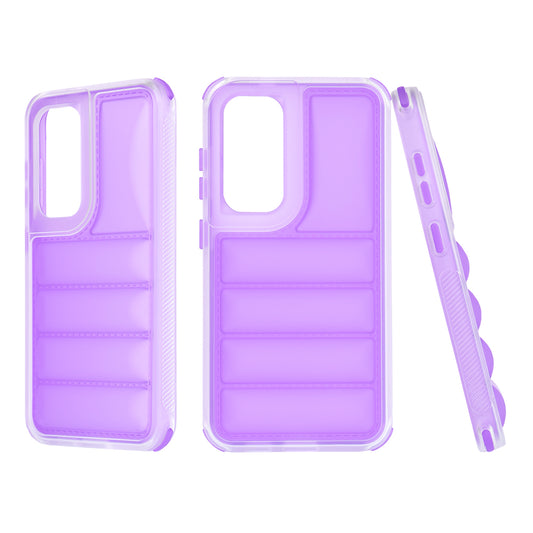 Custodia per Samsung Galaxy S24 S921, Techsuit, Wave Shield, Viola