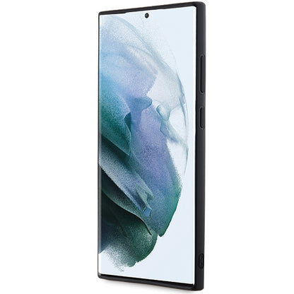 Custodia per Samsung Galaxy S24 Ultra S928, Karl Lagerfeld, Logo Glitter in Gomma 3D, Nera