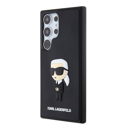 Custodia per Samsung Galaxy S24 Ultra S928, Karl Lagerfeld, 3D Rubber Ikonik Karl, Nera