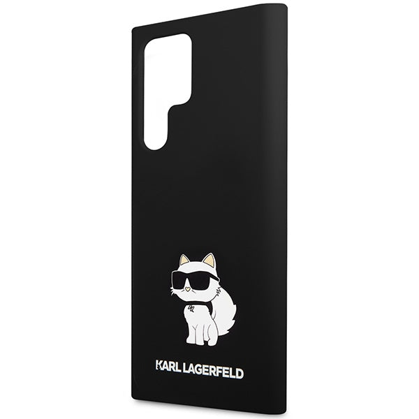 Custodia per Samsung Galaxy S24 Ultra S928, Karl Lagerfeld, Silicone Choupette NFT, Nera