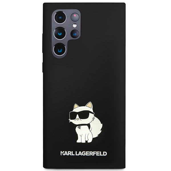 Custodia per Samsung Galaxy S24 Ultra S928, Karl Lagerfeld, Silicone Choupette NFT, Nera