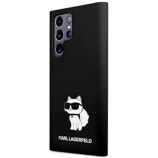 Custodia per Samsung Galaxy S24 Ultra S928, Karl Lagerfeld, Silicone Choupette NFT, Nera