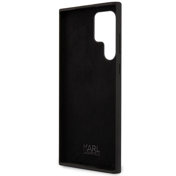 Custodia per Samsung Galaxy S24 Ultra S928, Karl Lagerfeld, Silicone Choupette NFT, Nera