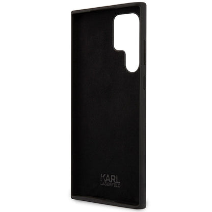 Custodia per Samsung Galaxy S24 Ultra S928, Karl Lagerfeld, Silicone Choupette NFT, Nera