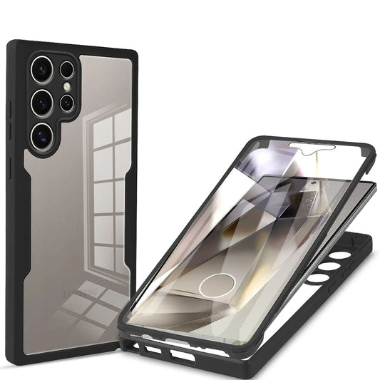 Custodia per Samsung Galaxy S24 Ultra S928, Techsuit, ColorVerse 360, Nera