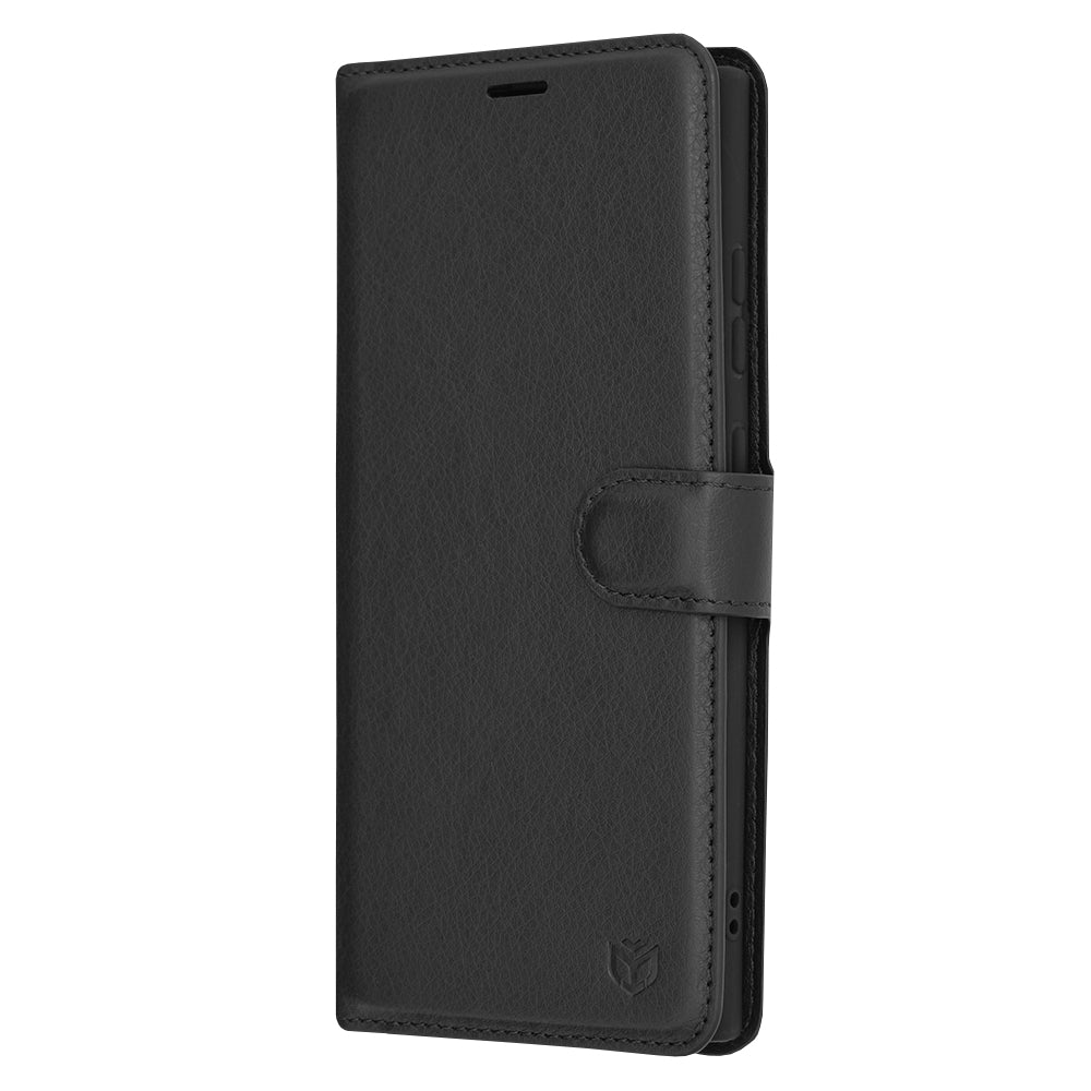 Custodia per Samsung Galaxy S24 Ultra S928, Techsuit, Leather Folio, Nera