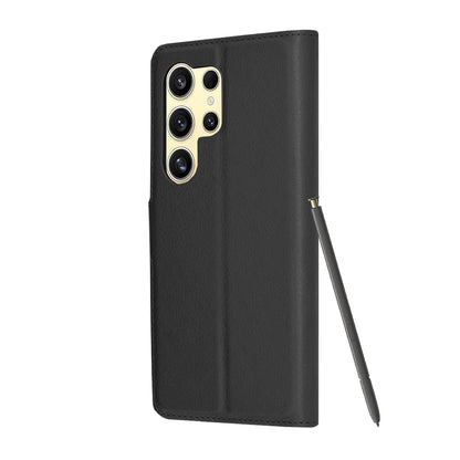 Custodia per Samsung Galaxy S24 Ultra S928, Techsuit, Leather Folio, Nera