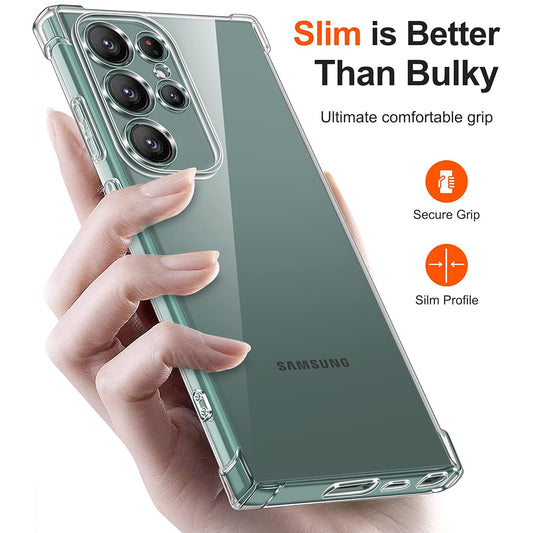 Custodia per Samsung Galaxy S24 Ultra S928, Techsuit, Shockproof Clear, Trasparente