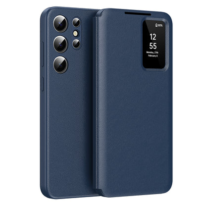 Custodia per Samsung Galaxy S24 Ultra S928, Techsuit, SmartView, Blu