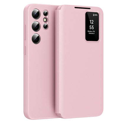 Custodia per Samsung Galaxy S24 Ultra S928, Techsuit, SmartView, Rosa