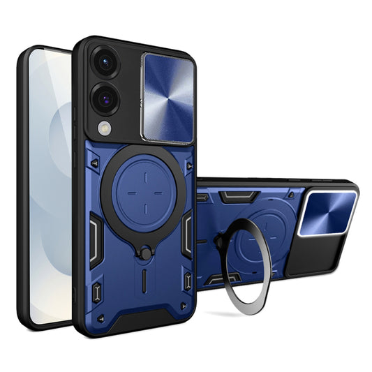 Custodia per Samsung Galaxy S25 Edge S937, Techsuit, CamGuard Pro, Blu