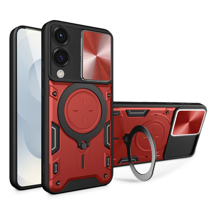 Custodia per Samsung Galaxy S25 Edge S937, Techsuit, CamGuard Pro, Rossa