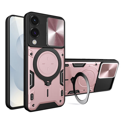 Custodia per Samsung Galaxy S25 Edge S937, Techsuit, CamGuard Pro, Rosa Oro