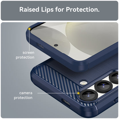 Custodia per Samsung Galaxy S25 Edge S937, Techsuit, Carbonio, Blu