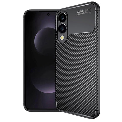 Custodia per Samsung Galaxy S25 Edge S937, Techsuit, CarbonFiber, Nera