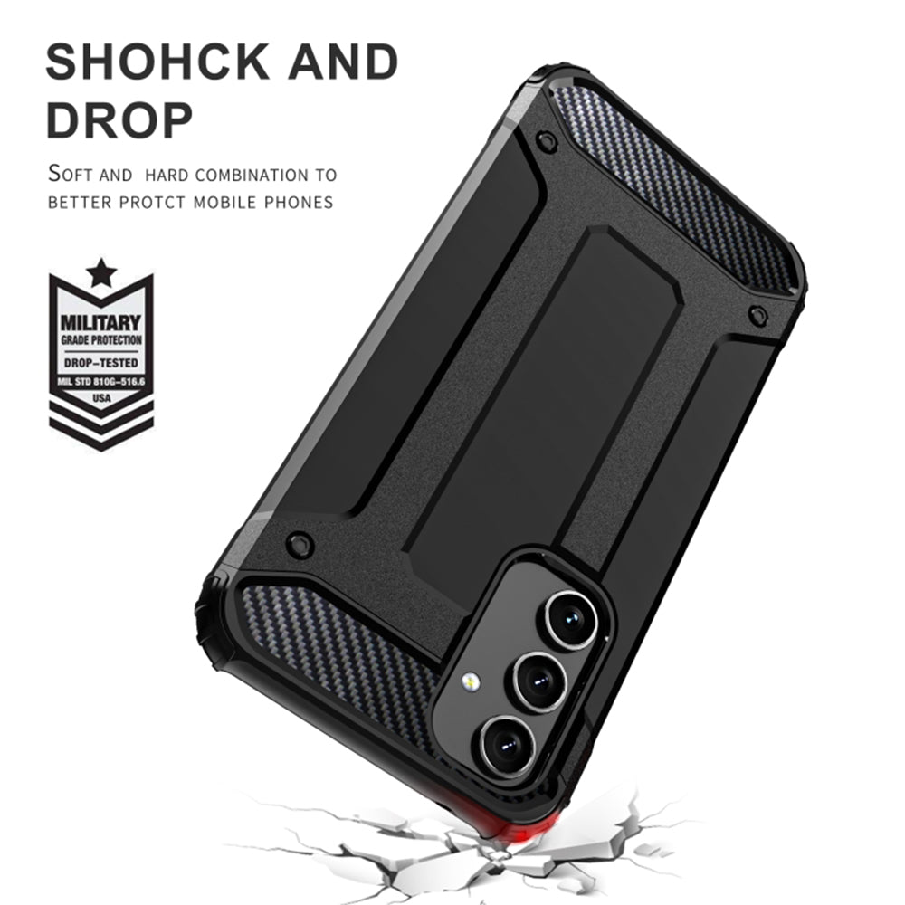 Custodia per Samsung Galaxy S25 Edge S937, Techsuit, Hybrid Armor, Nera