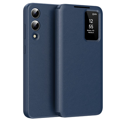 Custodia per Samsung Galaxy S25 Edge S937, Techsuit, SmartView, Blu