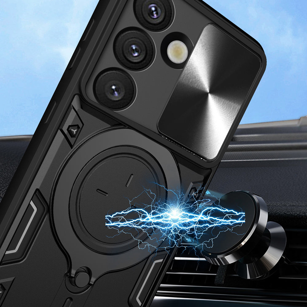 Custodia per Samsung Galaxy S25 FE, Techsuit, CamGuard Pro, Blu