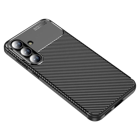 Custodia per Samsung Galaxy S25 FE, Techsuit, CarbonFiber, Nera