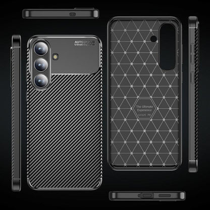 Case for Samsung Galaxy S25 FE, Techsuit, CarbonFiber, Black