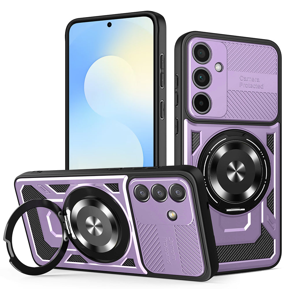 Custodia per Samsung Galaxy S25 FE, Techsuit, RuggedCam, Viola