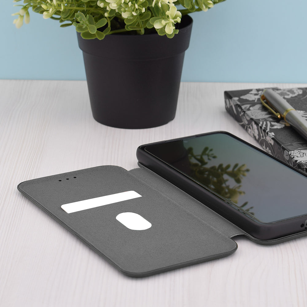 Custodia per Samsung Galaxy S25 FE, Techsuit, Safe Wallet Plus, Nera