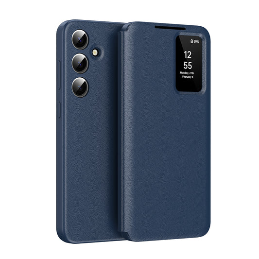 Custodia per Samsung Galaxy S25 FE, Techsuit, SmartView, Blu