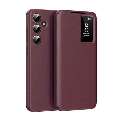 Custodia per Samsung Galaxy S25 FE, Techsuit, SmartView, Rossa