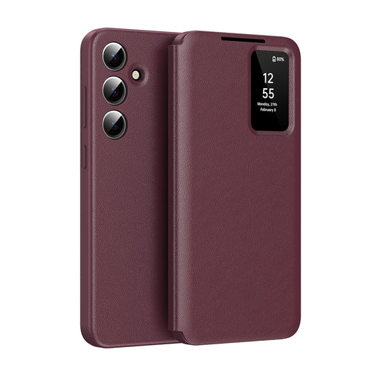 Custodia per Samsung Galaxy S25 FE, Techsuit, SmartView, Rossa
