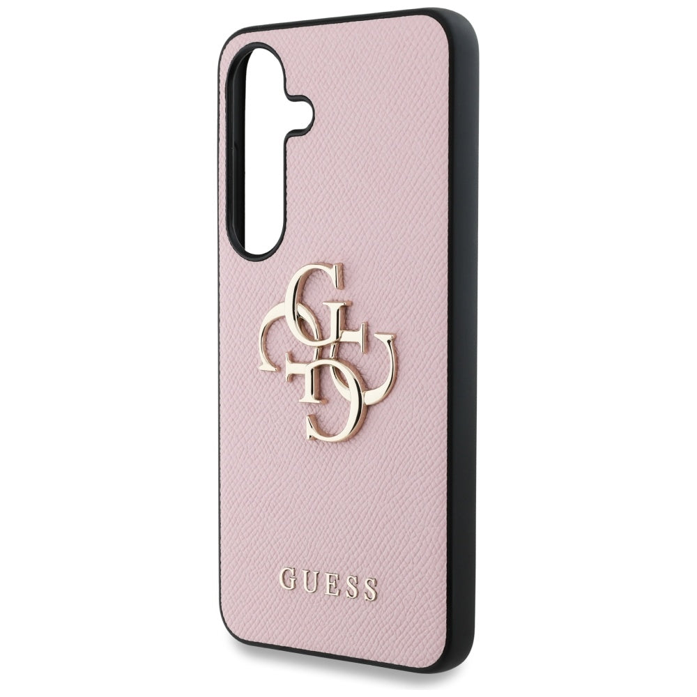 Custodia per Samsung Galaxy S25+ S936, Guess, 4G Grained Big and Classic Logo, Rosa