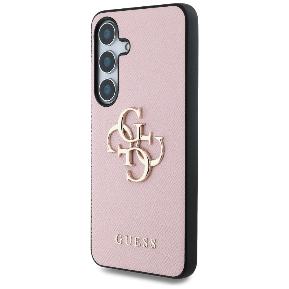 Custodia per Samsung Galaxy S25+ S936, Guess, 4G Grained Big and Classic Logo, Rosa