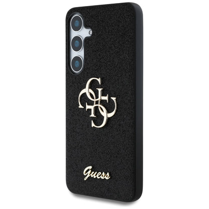 Custodia per Samsung Galaxy S25+ S936, Guess, Glitter Big 4G Script, Nera