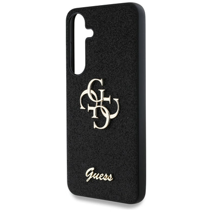 Custodia per Samsung Galaxy S25+ S936, Guess, Glitter Big 4G Script, Nera
