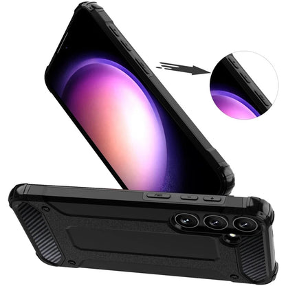 Custodia per Samsung Galaxy S25+ S936, Techsuit, Hybrid Armor, Nera