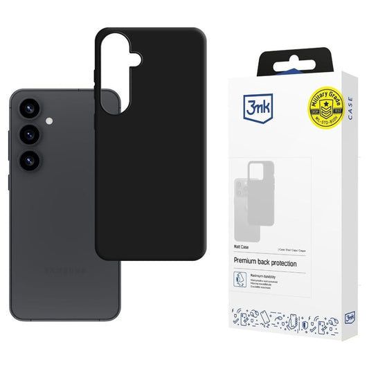 Custodia per Samsung Galaxy S25 S931, 3MK, Nera Opaca