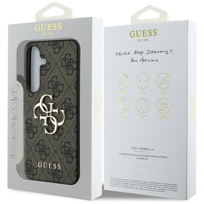 Custodia per Samsung Galaxy S25 S931, Guess, 4G Big Logo, Marrone